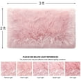 thumbnail image 3 of YJ.GWL Fluffy Faux Sheepskin Plush Area Rug Soft Fuzzy Rugs Floor Carpet for Bedroom Living Room, 2'x 3',Pink, 3 of 7