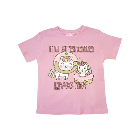 

Inktastic My Grandma Loves Me Unicorns Gift Toddler Boy or Toddler Girl T-Shirt