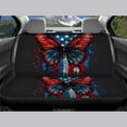 thumbnail image 4 of Pzuqiu American Flag Butterfly Seat Cover Sets Full Lightweight Full Wrapping Edge Seat Covers Easy to Install Car Interior Accessories Automotive Vehicle Cushion All Season Fit For Sedan, 4 of 7
