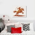 thumbnail image 4 of JUNZAN Vintage Cowboy On A Bronco Horse Pattern Canvas Art Wall Decor,Canvas Wall Art Canvas Painting Prints Home Decoration for Living Room Bedroom Office, 4 of 6