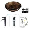 thumbnail image 3 of PULUOMIS Vessel Sink and Faucet Combo Bath Sinks with Mounting Ring and Pop Up Drain Round Bowl Basin Brown, 3 of 7