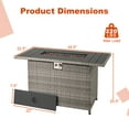 thumbnail image 3 of Costway 44.5" Propane Fire Pit Table with Metal Slatted Tabletop & Stainless Steel Burner Gray, 3 of 10