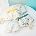 thumbnail image 6 of LYMAYTER Kids Toddler Boys Underwear Panties Little Boys Comfortable Cotton Four Corners Shorts for 2-12 T Cute Cartoon Briefs Boxer 4 PCS, 6 of 9