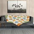 thumbnail image 4 of Fall Blanket Soft Flannel Lightweight Autumn Colorful Pumpkins Throw Blanket Cozy Warm Thanksgiving Farmhouse Home Party Decor On Living Room Sofa Couch Bed 40x50 inch, 4 of 7