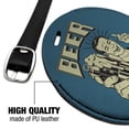 thumbnail image 4 of Beer Helping White Guys Dance Since 1842 Funny Humor Retro Round Leather Luggage Card Suitcase Carry-On ID Tag, 4 of 8