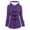 Purple womens coat, variant on Usmixi Womens Winter Hooded Jacket Casual Coat Women Long Sleeve Warm Thickened Padded Jacket Fashion Horn Button Open Zipper Solid Outerwear with Pocket Hooded Jacket