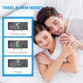 thumbnail image 5 of Projection Alarm Clock, AMIR LED Alarm Clock 7.9" 180° Rotatable Date Temperature Display Dimmer Snooze Night Mode Digital Alarm Clock for Bedroom Kids Room Elderly Colorful, 5 of 11