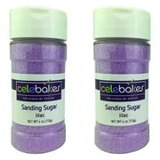 Celebakes Pastel Lavender Light Purple Sanding Sugar - 4 Ounce Bottle - Pack of 2 (Lilac)