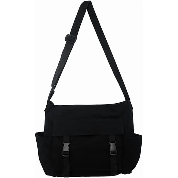 Canvas Messenger Bag Large Hobo Crossbody Bag with Multiple Pockets Canvas Shoulder Tote Bag for Women and Men