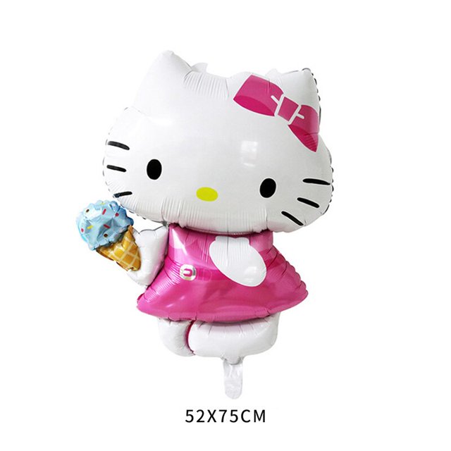 Globos de papel de aluminio de Hello Kitty personalizados con nombre, globo grande, Decoración de cumpleaños para niños, suministros de fiesta, regalo para niñas, Baby Shower