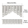 thumbnail image 3 of 2pcs Lace Half Sheer Window Panels Breathable Curtains kitchen Valance Rod Pocket For Bedroom Living Room Decoration, 3 of 9