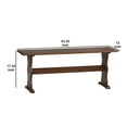 thumbnail image 5 of HomeRoots 351632 Wooden Rectangular Bench with Sleek Pedestal Style Feet, Dark Brown, 5 of 5