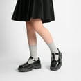 thumbnail image 2 of DREAM PAIRS Girls Mary Jane Chunky Platform T-strap Oxfords Loafers Star Dress Shoes, 2 of 6