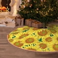 thumbnail image 5 of Fotbe Floral Sunflowers Pattern Christmas Tree Skirt, Tree Skirts Plush Christmas Decorations, Christmas Tree Skirts Xmas Decorations Holiday Party Decor-30", 5 of 6