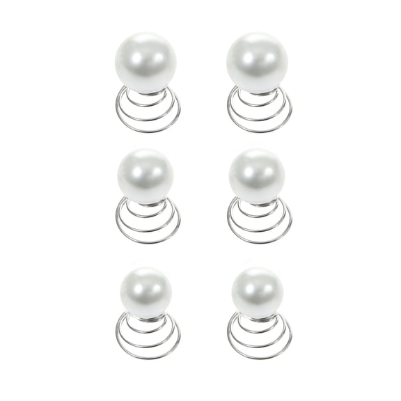 Believe by Brilliance 6-Piece Silver Plated Pearl Hair Coil Set