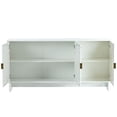 thumbnail image 5 of U_Style Storage Cabinet with Rattan Door, Mid Century Modern Storage Cabinet with Adjustable Shelves, Accent Cabinet Buffet Cabinet for Living Room, Entryway, 5 of 9