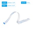 thumbnail image 2 of Uxcell FFC Ribbon Flat Flexible Cable 18 Pin 0.5mm 200mm (B Type) for LCD Laptop 5 Pack, 2 of 5