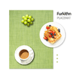 thumbnail image 6 of Furkithn Placemats Set of 4, PVC Waterproof Washable Table Mats 12 x 18 Inch, Heat Resistant Woven Placemats for Dining Room Kitchen Table, Green, 6 of 7