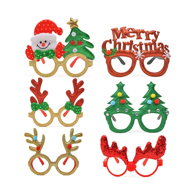 6 Piezas de Anteojos Navideños Divertidos para Fiestas - Decoración para Adultos y Niños - Regalo Perfecto para Celebrar la Navidad con Estilo y Alegría