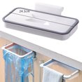thumbnail image 4 of Cupboard Hanging Garbage Bag Holder Plastic Kitchen Trash Bag Hanger Rubbish Waste Bag Rack, 4 of 8
