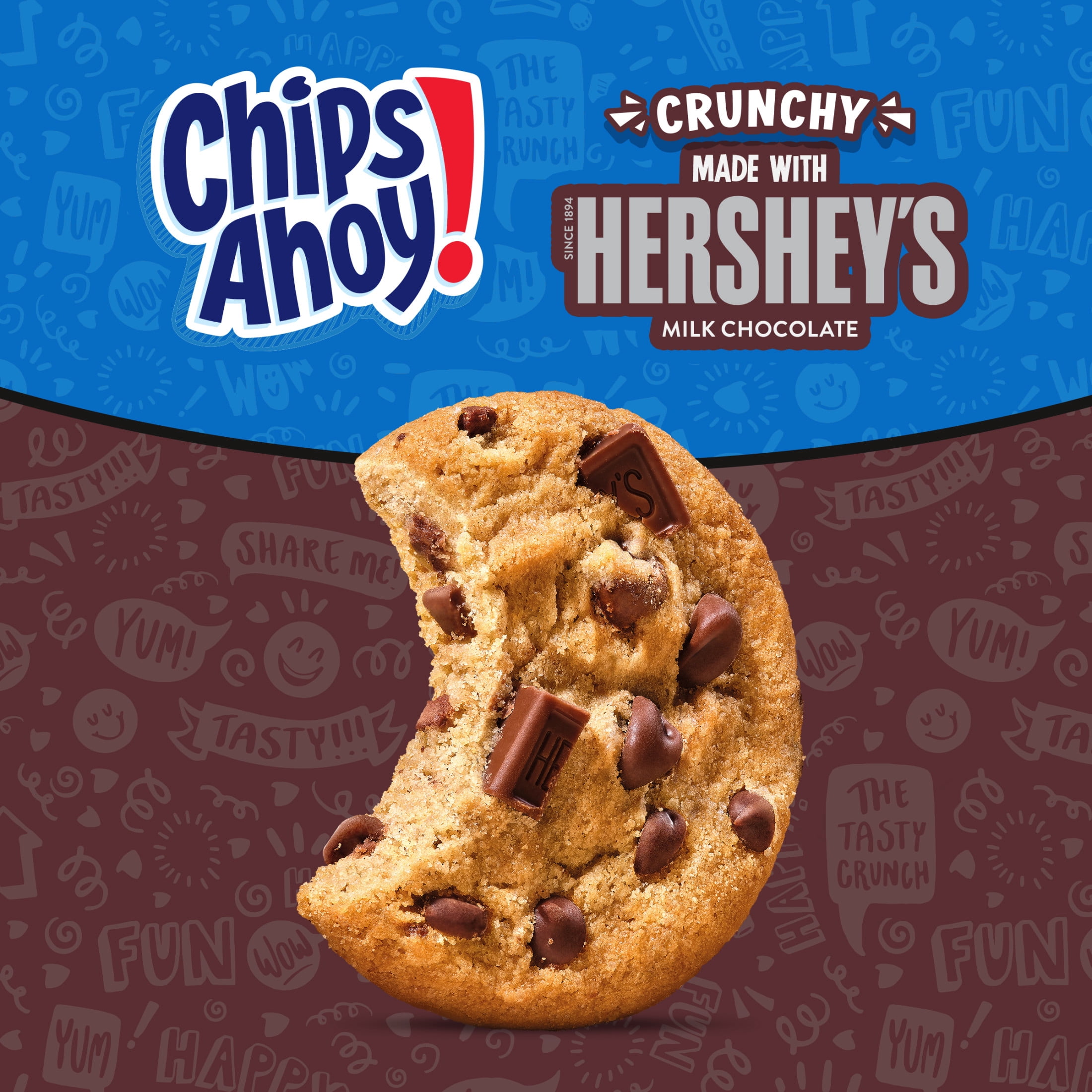 (3 pack) CHIPS AHOY! Hershey's Fudgy Milk Chocolate Chip Cookies, Family Size, 14.48 oz