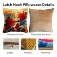 thumbnail image 3 of Seaside Sunset and Roses DIY Latch Hook Pillow Kits for Adults Printed Pillowcase Crochet Yarns Hooking Handmade Pillow Cover Cushion for Home Sofa Decoration 17x17inch, 3 of 7