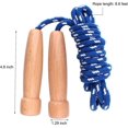 thumbnail image 2 of Cuerda para saltar de 8,8 pies para mujeres, hombres, niños, cuerdas para saltar con mango de madera, 2 of 5