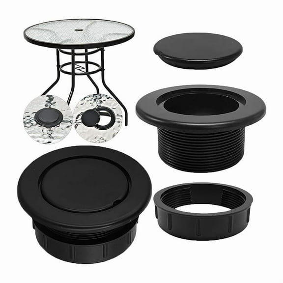 Patio Table Umbrella Hole Ring Plug Cap Set for Outdoor Parasol Table Hole Cover Insert Pole Stabilizer Parts