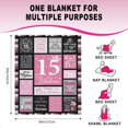 thumbnail image 3 of 15 Quinceanera Gifts - Cozy Blanket 50"x60", 15 Year Old Girl Gift Ideas, for 15 Year Old Girl, 15th Birthday Decorations for Girls, Unique Birthday Present for Teen Girls, 3 of 6