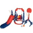 thumbnail image 4 of Kid-Slider 5 in 1 Durable Material Plastic Swing Set, HDPE Red, 3898” x 1339” x 2008”, 4 of 8