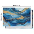 thumbnail image 6 of Blue White Gold Marble Pattern Summer Placemats Table Placemats Set Of 4-Linen Kitchen Washable Placemats Table Mats 11.8"x17.7" Non-Slip Heat Resistant, 6 of 6
