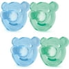 Philips Avent Soothie Pacifier, 0-3 months, Green/Blue, Bear Shape, 4 pack, SCF194/41