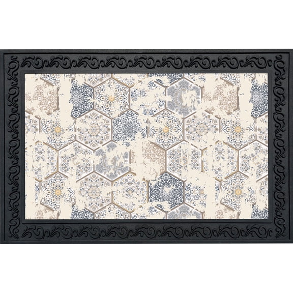 Briarwood Lane Everyday Doormat 30x18 Indoor Outdoor Vintage Patchwork Doormat
