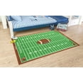 thumbnail image 5 of Furnish My Place Indoor Area Rug for Kids - 3 ft. 3 in. x 5 ft., Green, Corner Football Rug with Jute Backing, 5 of 9