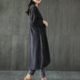 thumbnail image 4 of asdoklhq Womens Sweater Dress Short Sleeve Women’s Round Neck Loose Dress Black M, 4 of 4