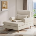 thumbnail image 4 of Tribesigns 37.8" Oversized Chaise Lounge with Adjustable Backrest, Indoor Modern Comfy Chair Sleeper (Off-White), 4 of 7