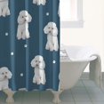 thumbnail image 4 of Poodle Dog and Footprint Shower Curtain 36"x72" ,Bathroom Decorative Shower Curtains Set with 12 Hooks,Modern Waterproof Washable Shower Curtain, 4 of 6