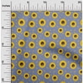 thumbnail image 2 of oneOone Cotton Flex Bluish Violet Fabric Floral Sunflower Silhouette Sewing Craft Projects Fabric Prints By Yard 40 Inch Wide, 2 of 4