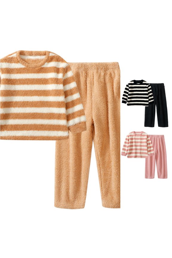 Girls Matching Family Wear Clothing Sets Long Sleeve 2 Piece Suit Crewneck Thic Sweatshirt & Pants Fall Winter Outfits