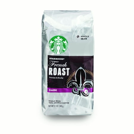 Starbucks French Roast Dark Roast Coffee, Whole Bean, 12-Ounce Bag