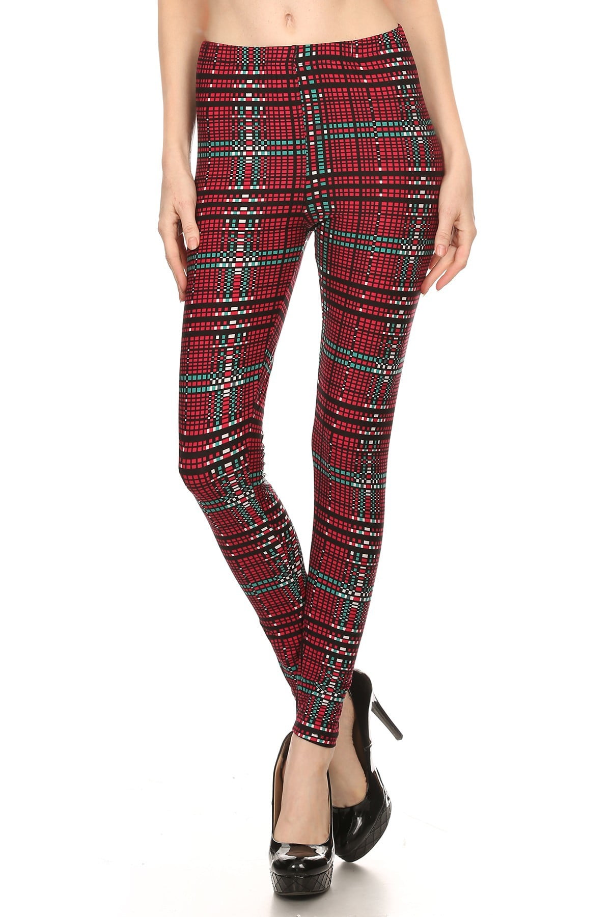 Women's Regular Burgundy Digital Plaid 