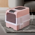 thumbnail image 2 of odorsTT Black Enclosed Litter Tray - Sifting Scoop Kit, Pet Hygiene Box, Easy Clean Cat Accessories | Apartment Bedroom Bathroom Living Room for Apartment Bedroom Bathroom Living Room, 2 of 9