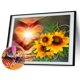 thumbnail image 1 of Cuadros Decorativos Mano corazón gesto girasol 5D DIY diamante pintura Kits completo redondo taladro arte Wdftyju embutido en tela, 1 of 8