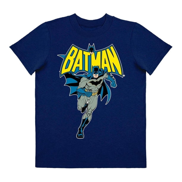 Playera Para Niño Warner Bros Batman Cuello Redondo Manga Corta Talla 10 Azul Marino