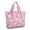 Pink French Bulldog, variant on Tote Bag for Women - Paw Prints and Bones Shoulder Bag - Large Utility Work Duffle Bag with Zipper Handbag for Travel, Work, Sprots