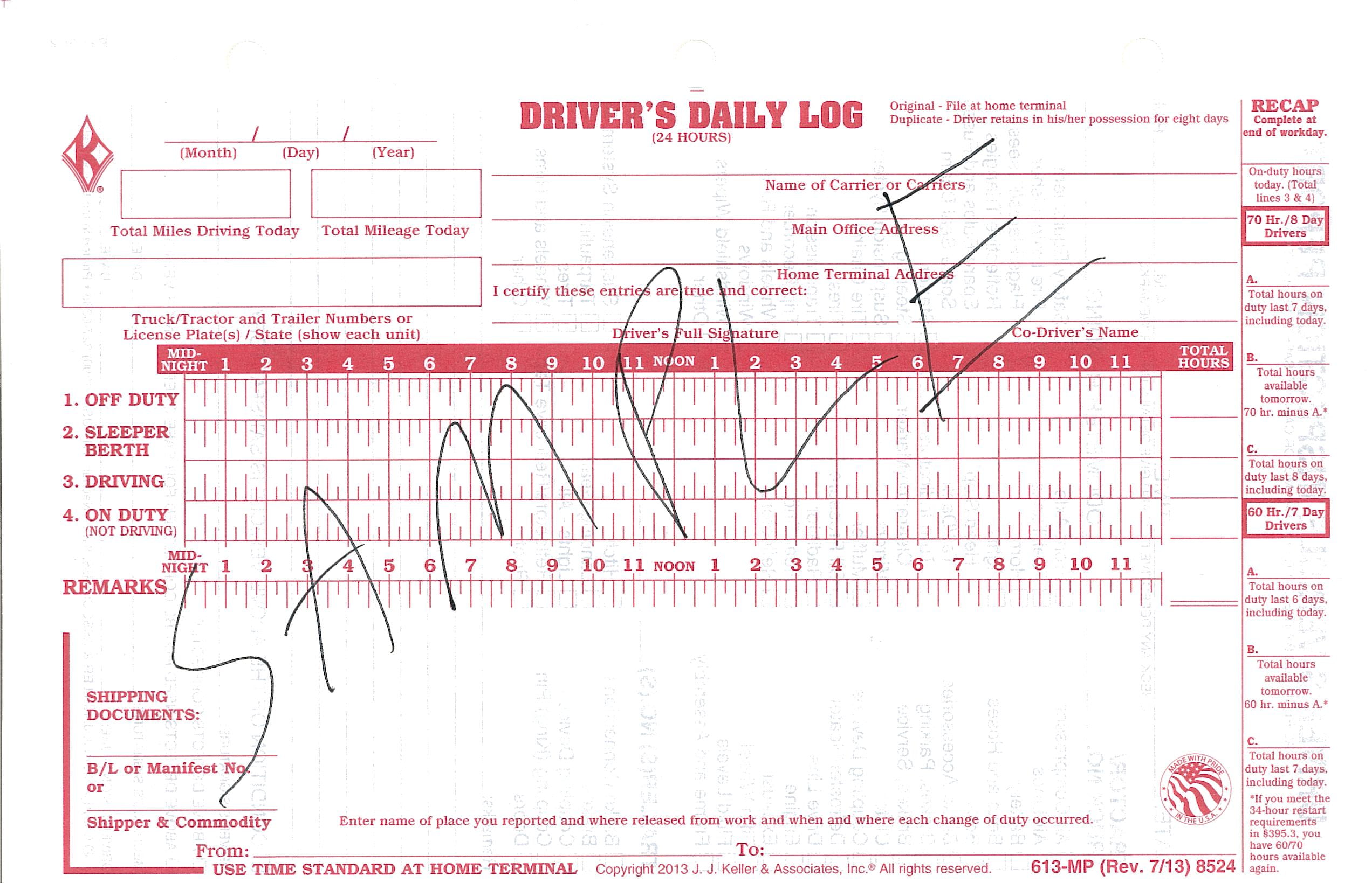 Business & Industrial Driver's Daily Log Book 613MP 20PACK JJ Keller