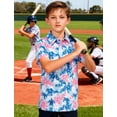 thumbnail image 3 of Boys Polo Shirt Hawaiian Golf Collared Performance Tops Kids Short Sleeve 7-14 Years, 3 of 6