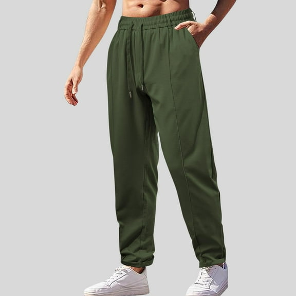 Awdenio Mens Sweatpants Sweatpants Cotton Elastic Bottom Joggers with Pockets Active Athletic Baggy Running Sweat Pants