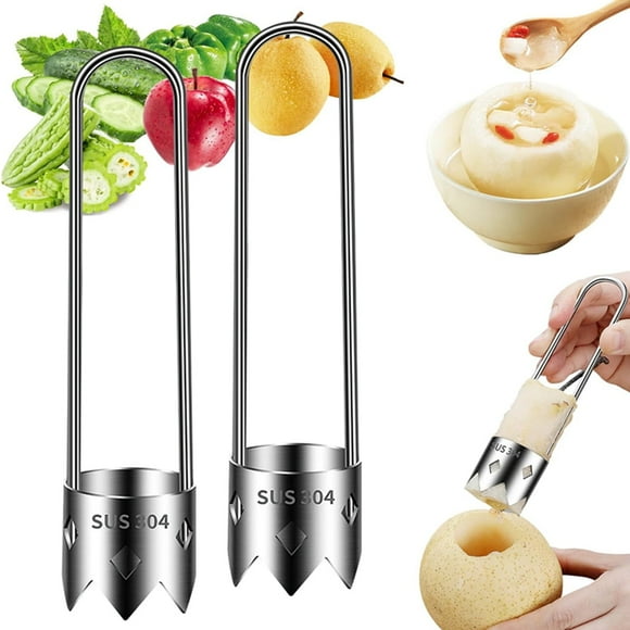 Stainless Steel Fruit and Vegetable Corer, Red Bell Pepper Seed Corer, 2024 Upgraded Stainless Steel Fruite Corer for Home Use, Kitchen Gadgets