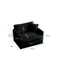 thumbnail image 5 of Comfy Living Room Chair With Versatile - Single Seat In Black Chenille Armchair Supportive, 5 of 5